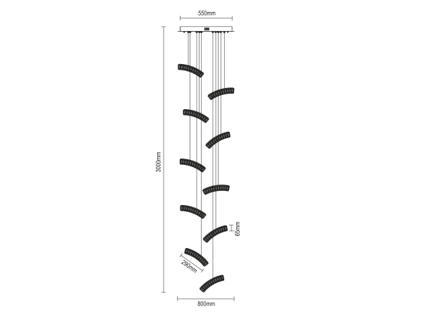 LETICIA hanging crystal chandelier - V30126 9