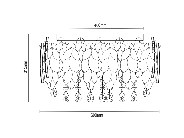 GURU stropný krištáľový luster 600 - V20107 4