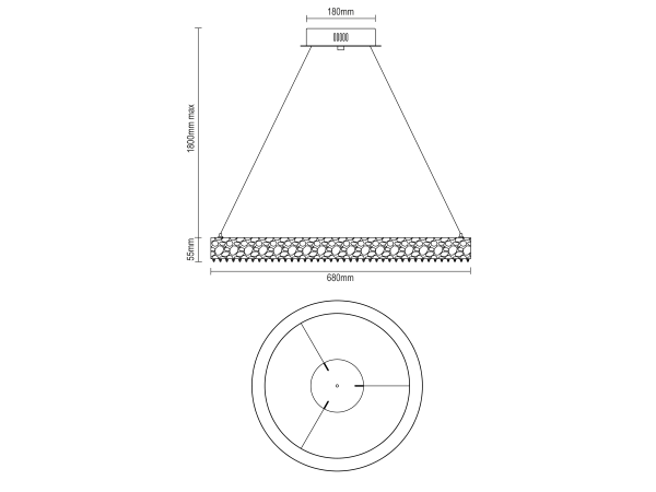 SARITA hanging crystal chandelier 680 - V30142 7