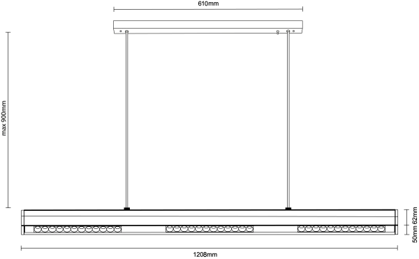 LINIA pendant luminaire 1200 - 10003 6