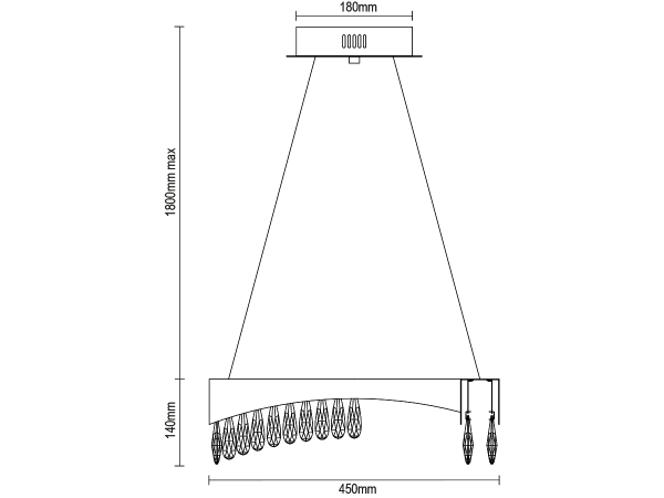 AURORA závesný krištáľový luster 450 - V30075 3