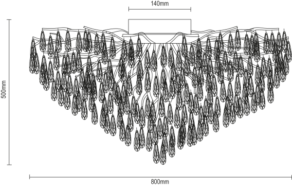 GOCCIA ceiling crystal chandelier 800 - V20032 5