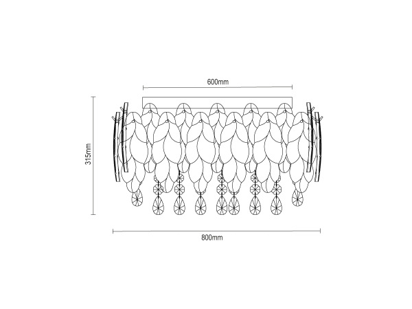 GURU stropný krištáľový luster 800 - V20108 5