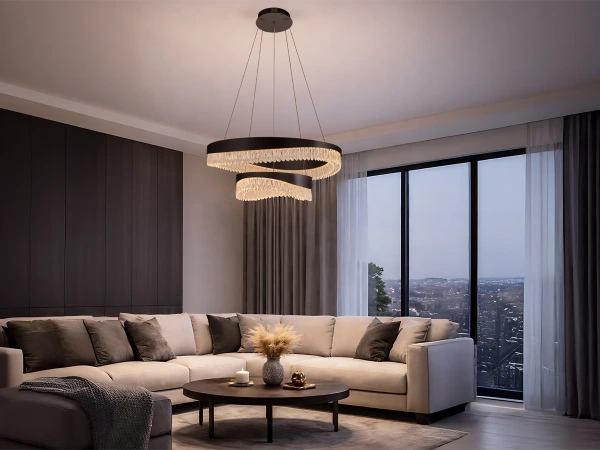 AURORA závesný krištáľový luster 800+450 - V30078 2