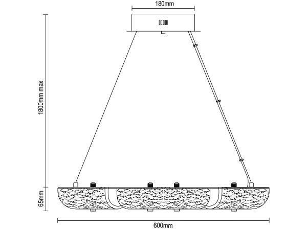 CORTEZA chandelier 800 - V30034 7
