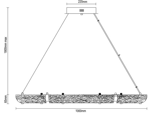 CORTEZA hanging chandelier 1000 - V30035 7