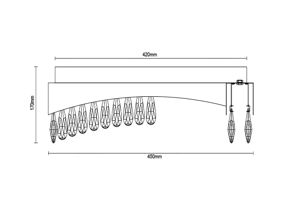 AURORA stropný krištáľový luster 450 - V30079 7