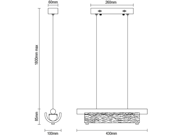 CORTEZA suspended chandelier 430 - V30031 7