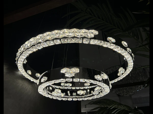 CLARIS závesný krištáľový luster 800+480 - V30006 3