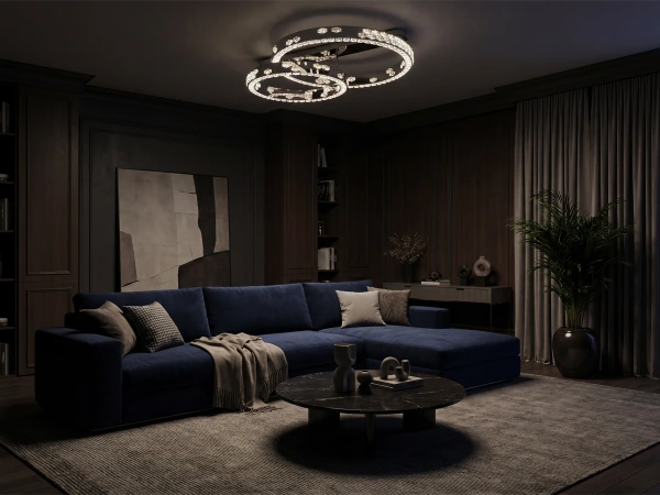 CLARIS ceiling crystal chandelier 800+600 - V30009 4