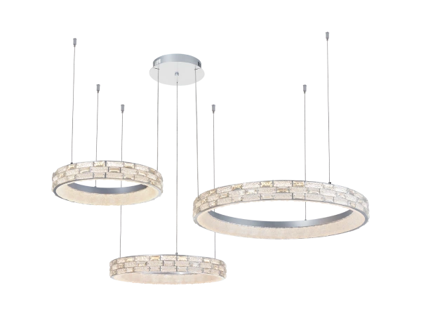 ALBERTO hanging crystal chandelier 820+620+550 - V30134 3