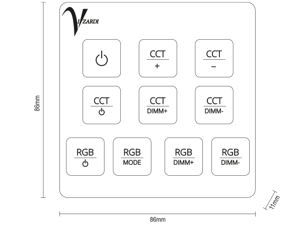 Wall mounted remote control LINIA (bluetooth) - 10006 5