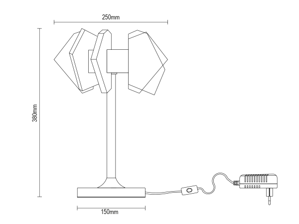 PIKASO Table crystal lamp 380 - V30026 10