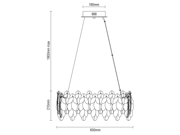 CHOREO hanging chandelier 600 - V20112 10