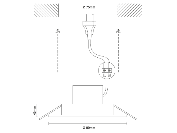 LED podhľadové light LINIA 7W - 10017 4