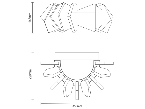 PIKASO Wall crystal chandelier - V30025 10