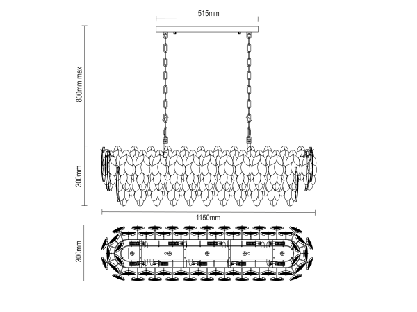 CHOREO hanging chandelier 1150 - V20114 10