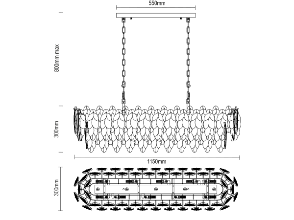 CHOREO závesný luster 1150 - V20114 11