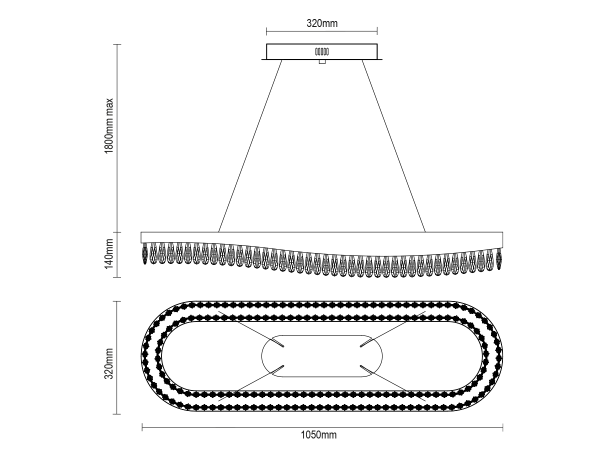 AURORA závesný krištáľový luster 1050 - V30072 6