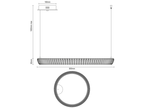 LETICIA hanging crystal chandelier 800 - V30123 7