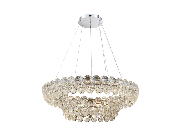 GLORIA hanging crystal chandelier 800+500 - V30114 3