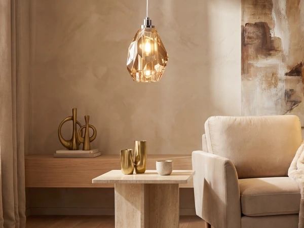 DIAMOR AMBER hanging crystal lamp- V30052 2