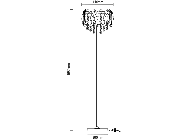 GURU krištáľová stojaca lampa 1680 - V20106 10