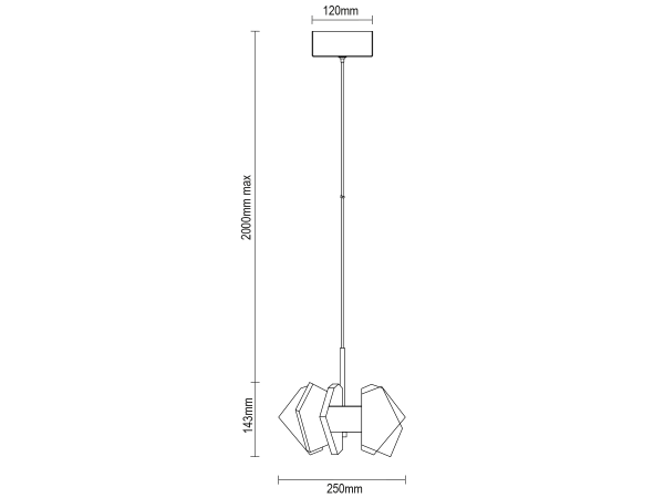 PIKASO hanging crystal chandelier 250 - V30022 13