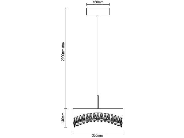 AURORA závesný krištáľový luster 350 - V30074 8