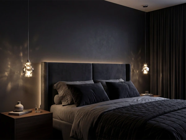 DIAMOR SMOKE hanging crystal lamp - V30053 1