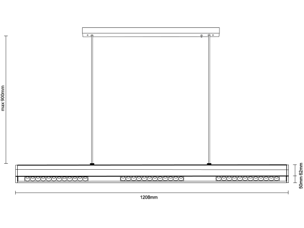 Luminaire LINIA 1200mm LED 45W - 10002 5