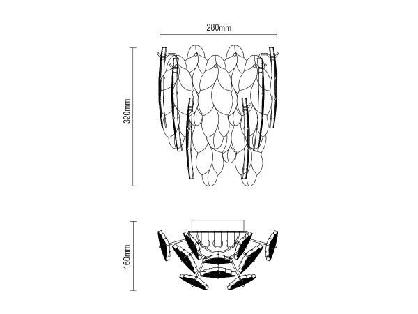 CHOREO nástenná lampa - V20119 15