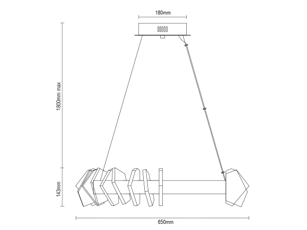 PIKASO hanging crystal chandelier 650 - V30023 14