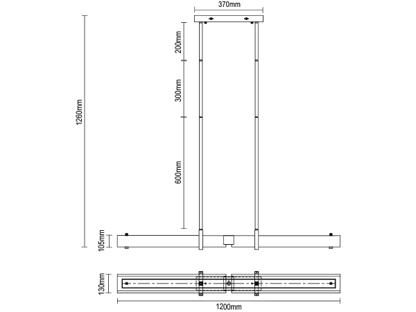 CORTEZA hanging chandelier 1200 - V30032 8